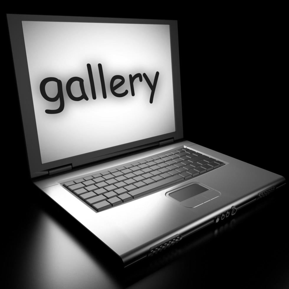 gallery word on laptop photo
