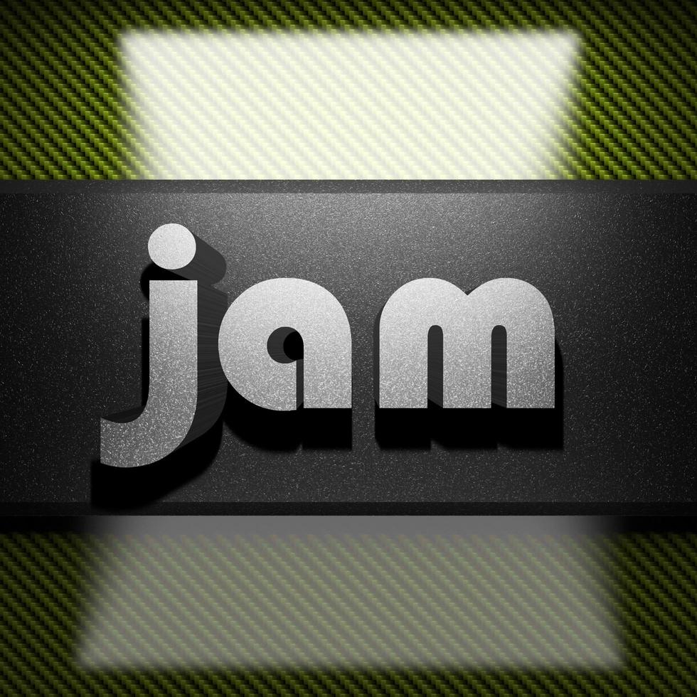 jam word of iron on carbon photo