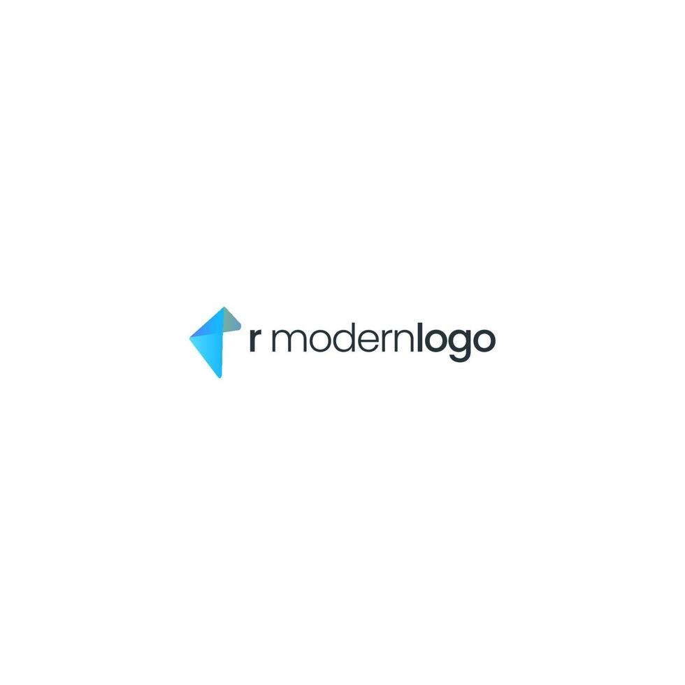 vector de diseño de logotipo moderno r.