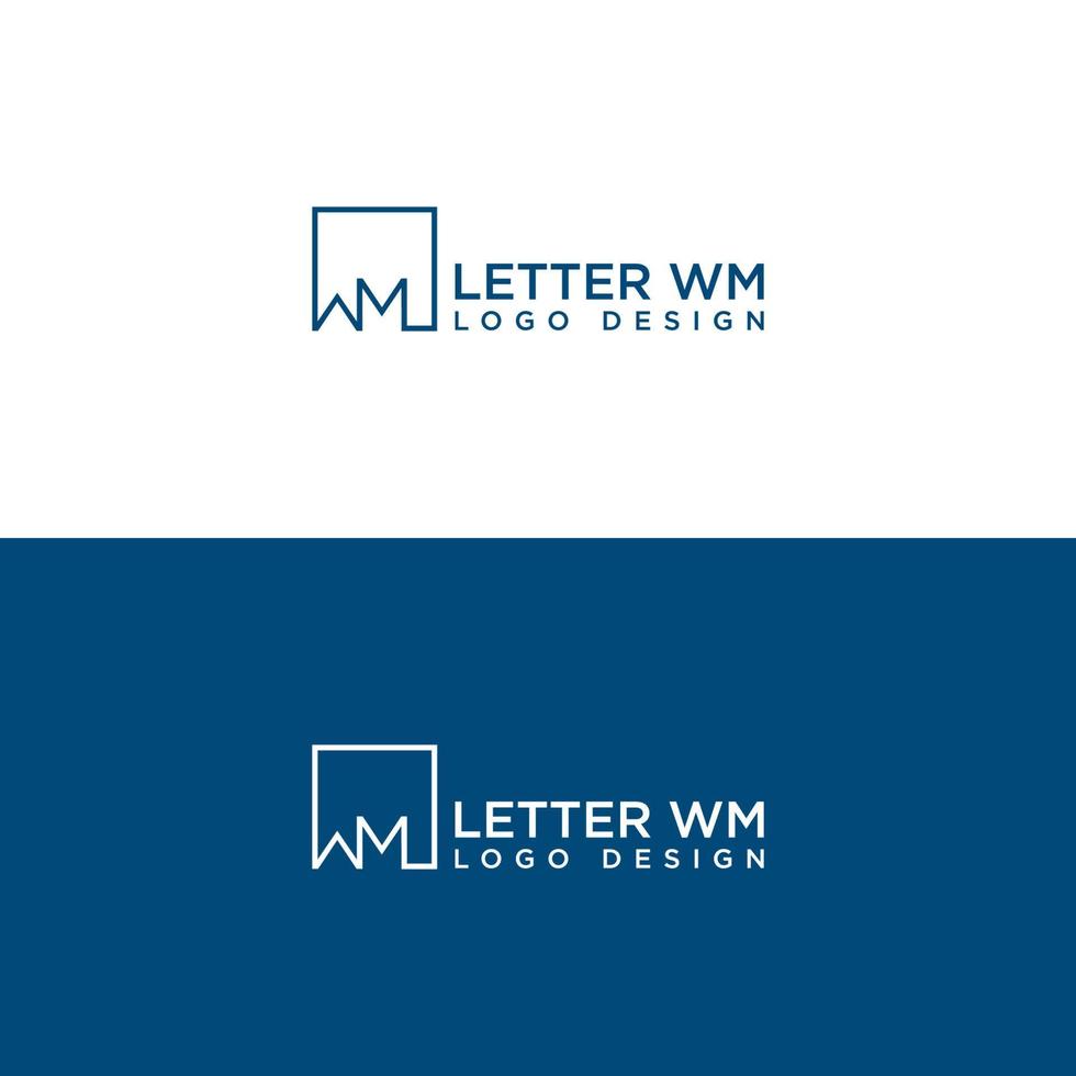 vector de diseño de logotipo inicial de wm