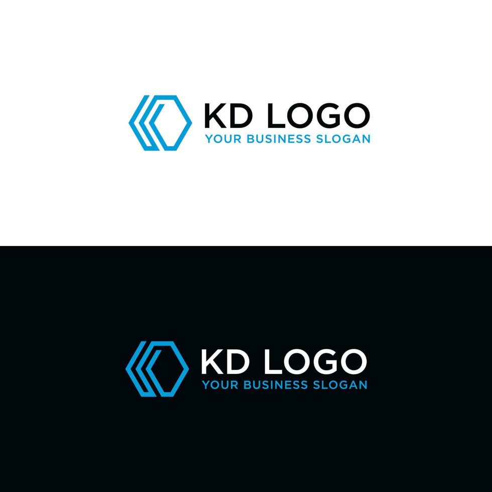 KD OR DK INITIAL LOGO DESIGN VECTOR