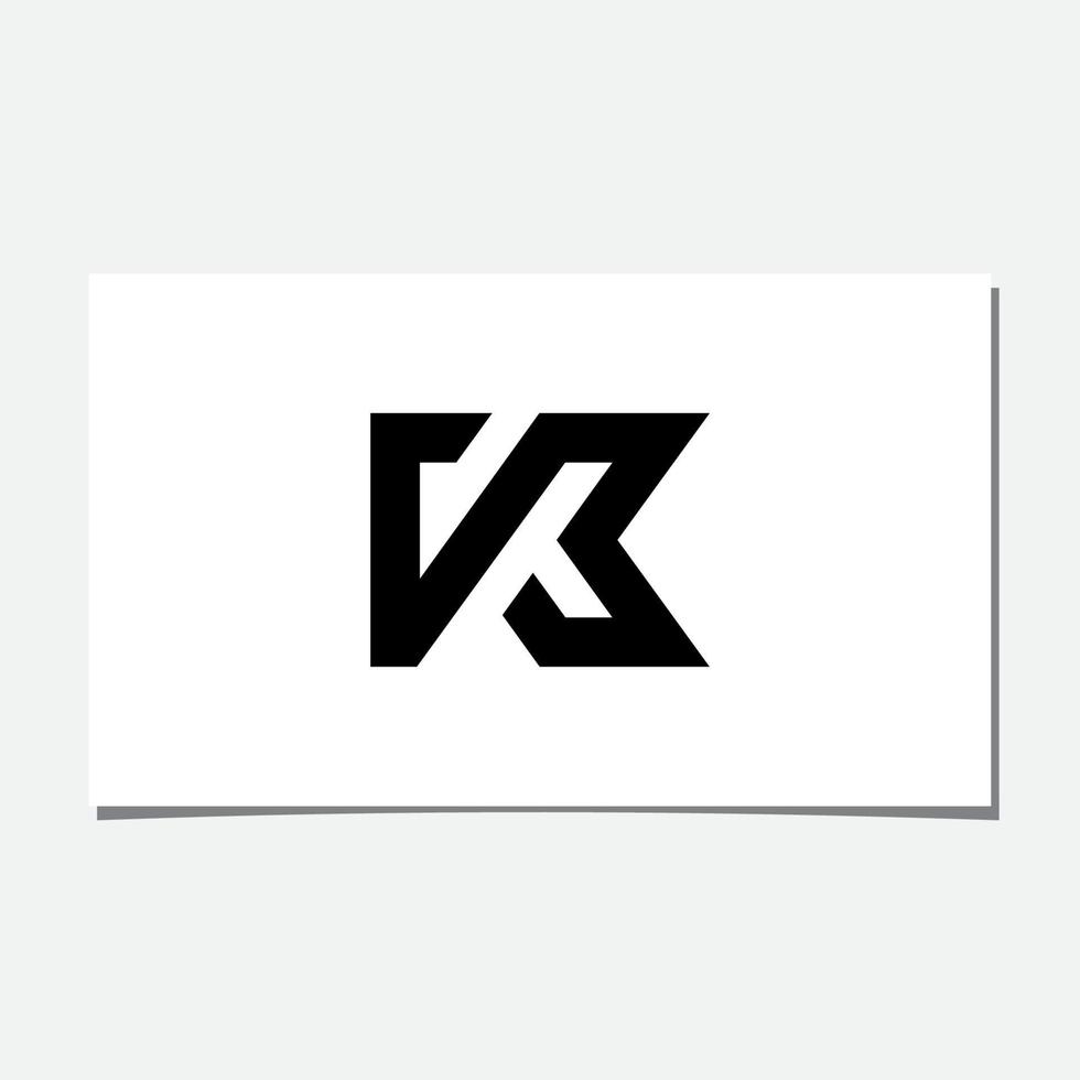 K, KV, OR VK INITIAL LOGO DESIGN VECTOR