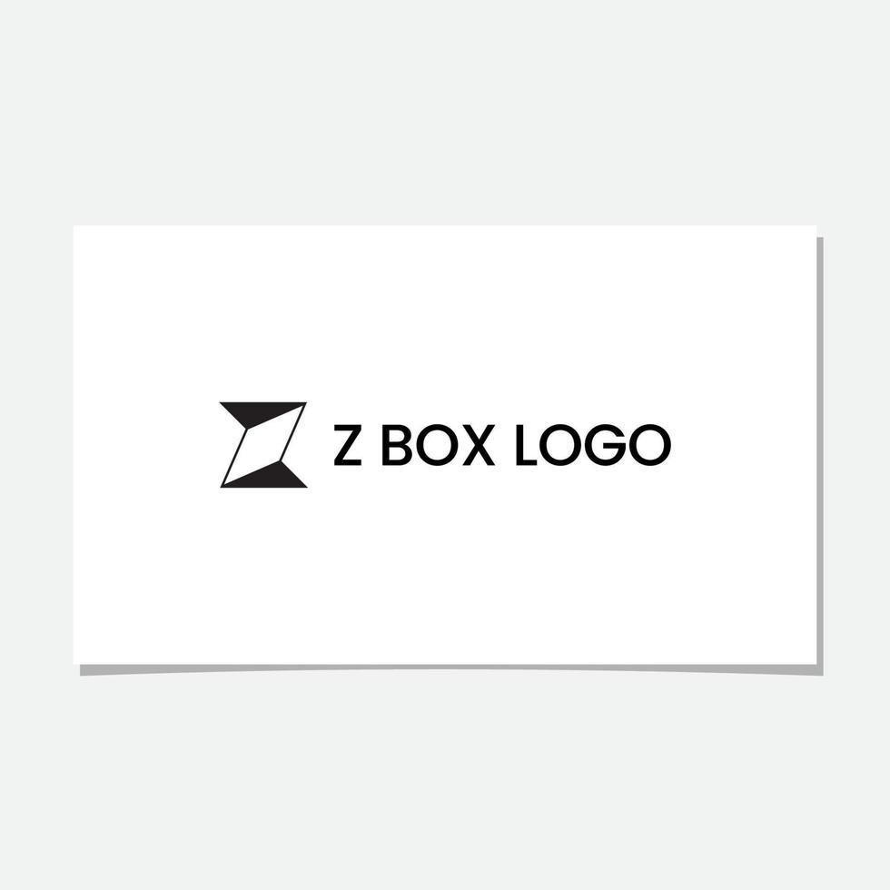 diseño de logotipo de embalaje de caja z vector