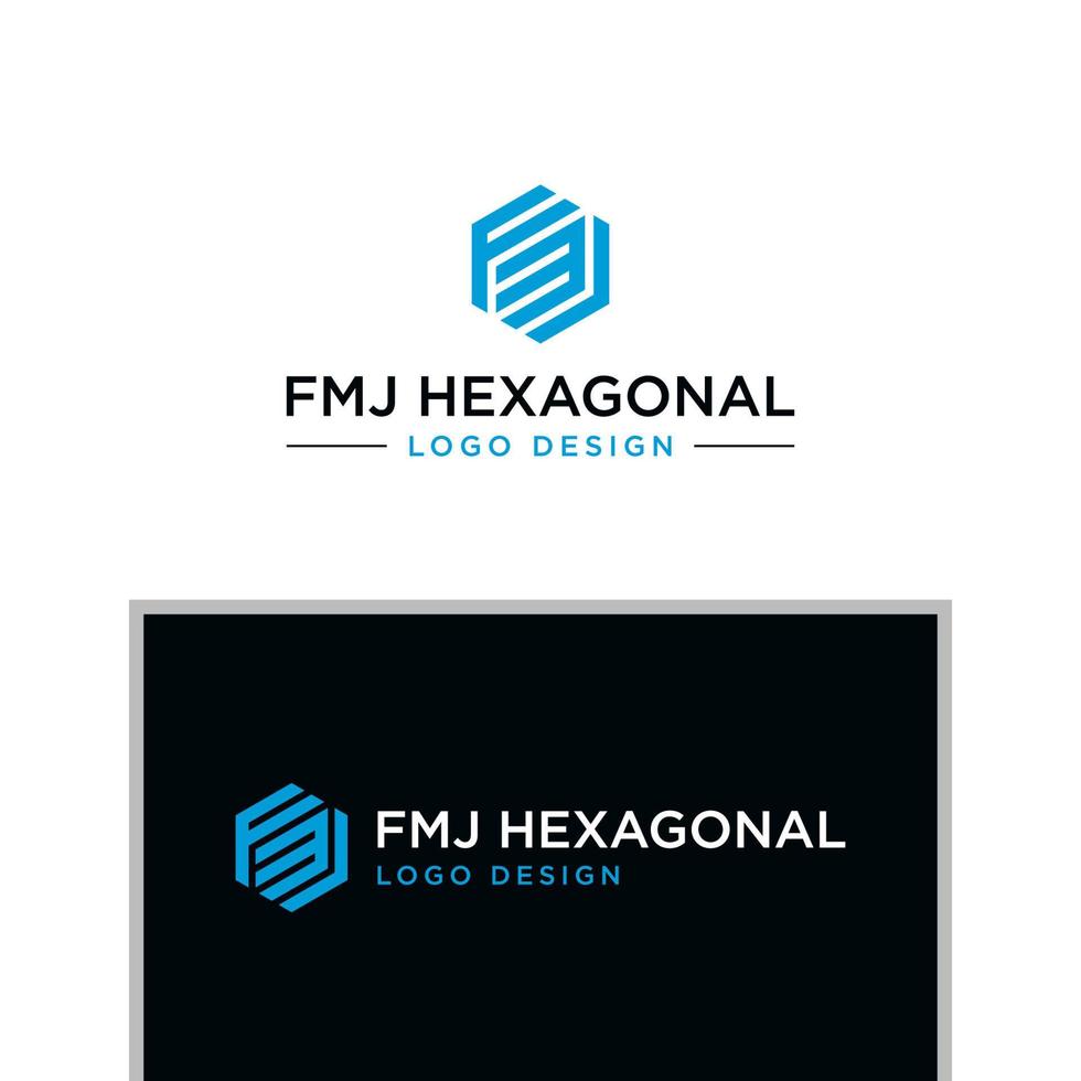 FMJ HEXAGONAL LOGO DESIGN VECTOR