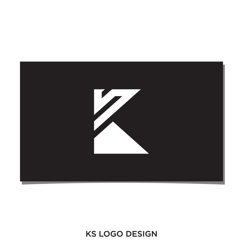 KS INITIAL LOGO DESIGN VECTOR