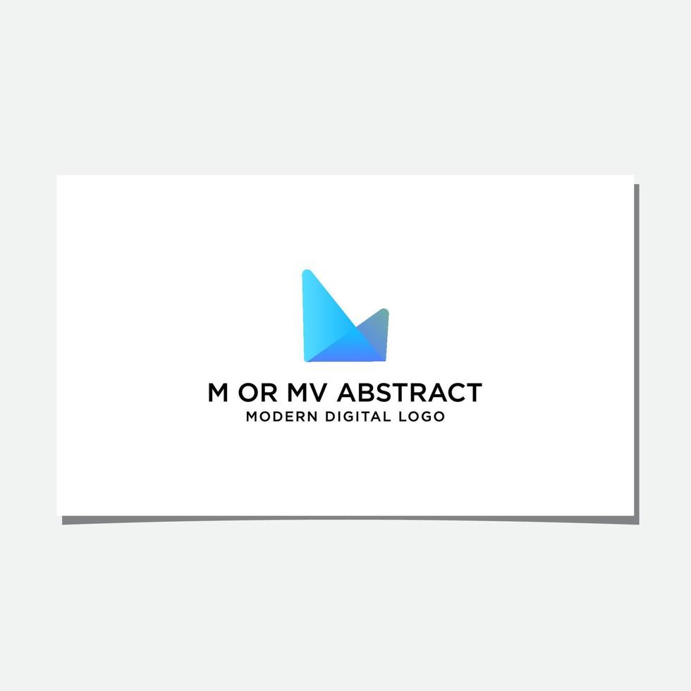 M OR MV MODERN LOGO DESIGN vector