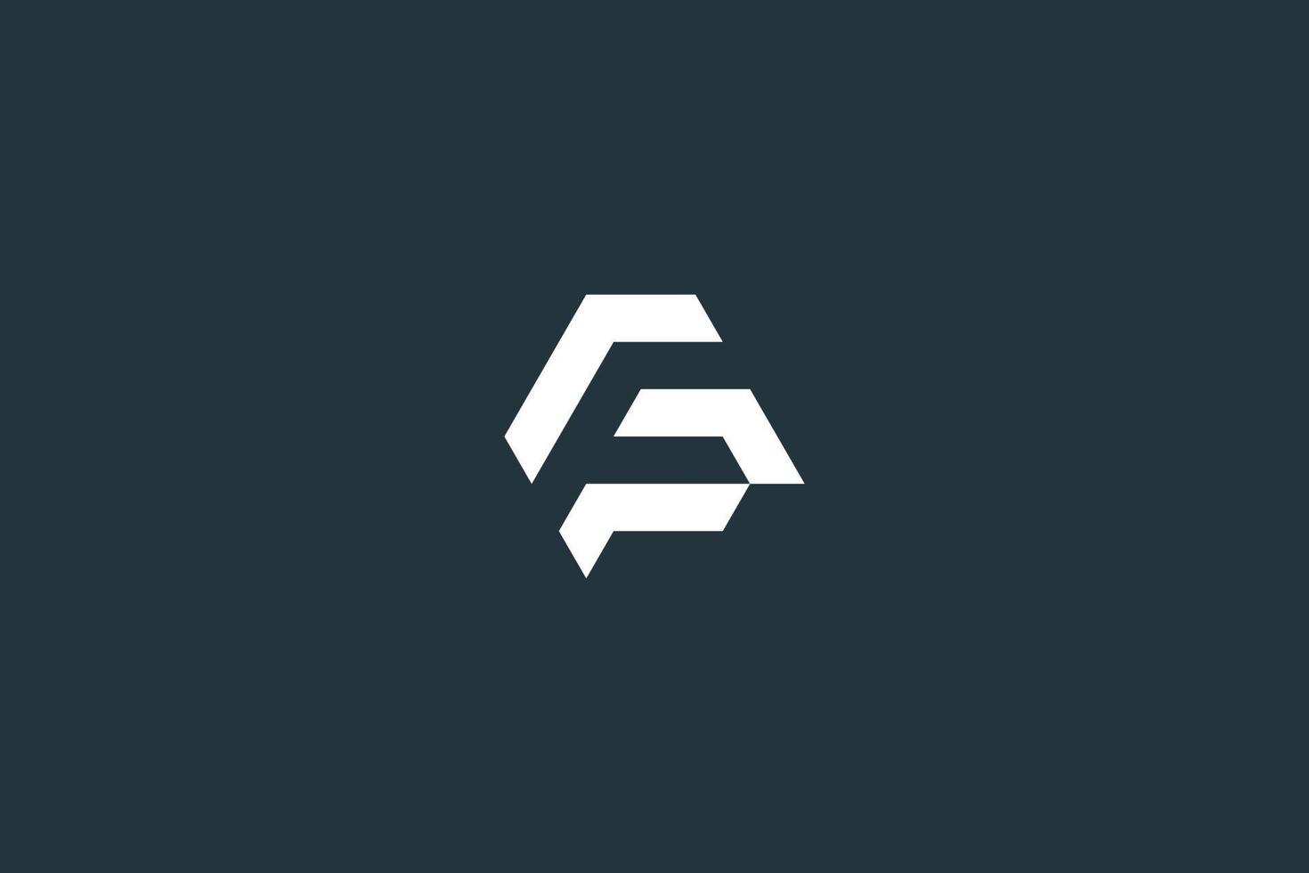 vector de diseño de logotipo de letra mínima fg gf