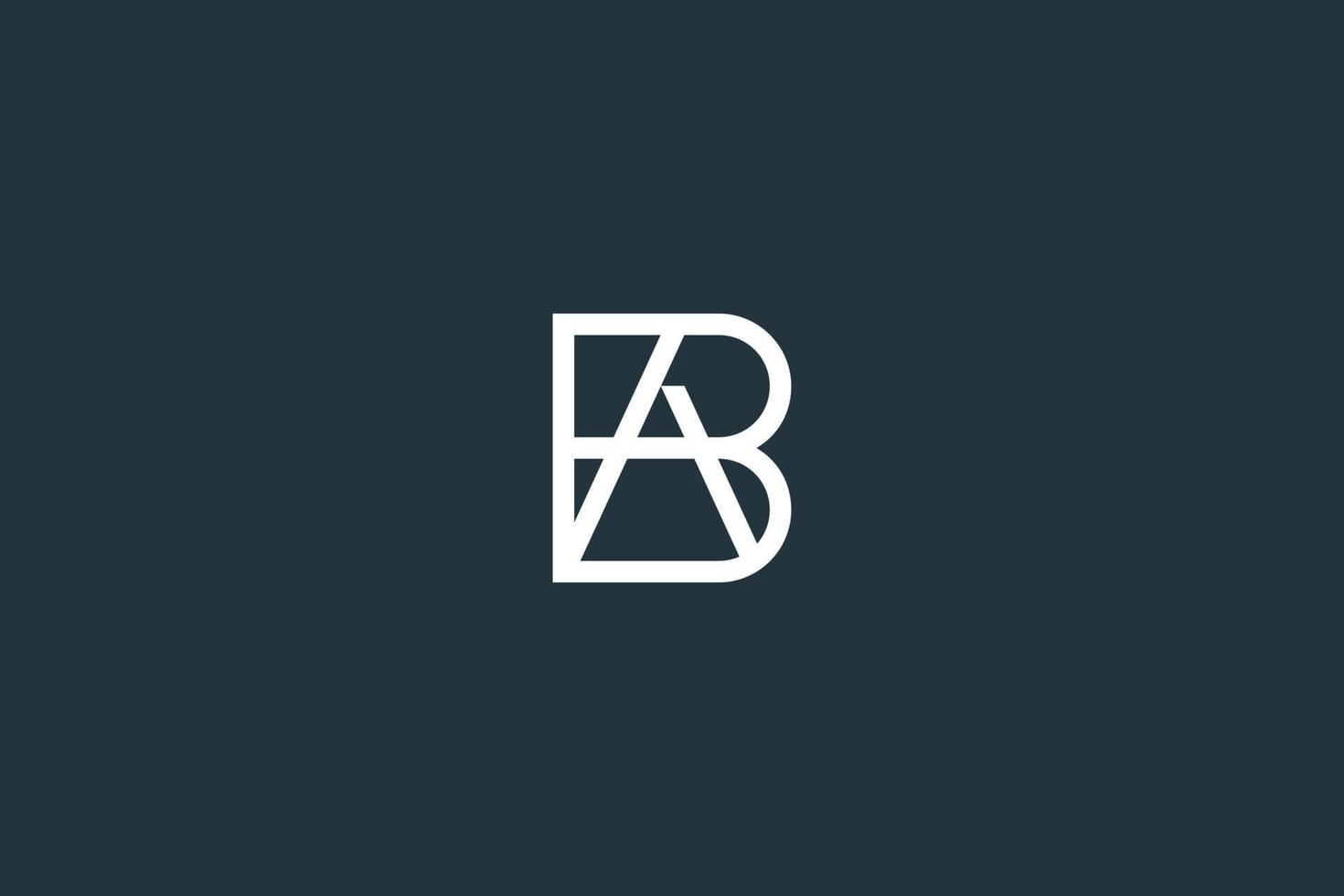 Minimal Letter AB or BA Logo Design Vector Template