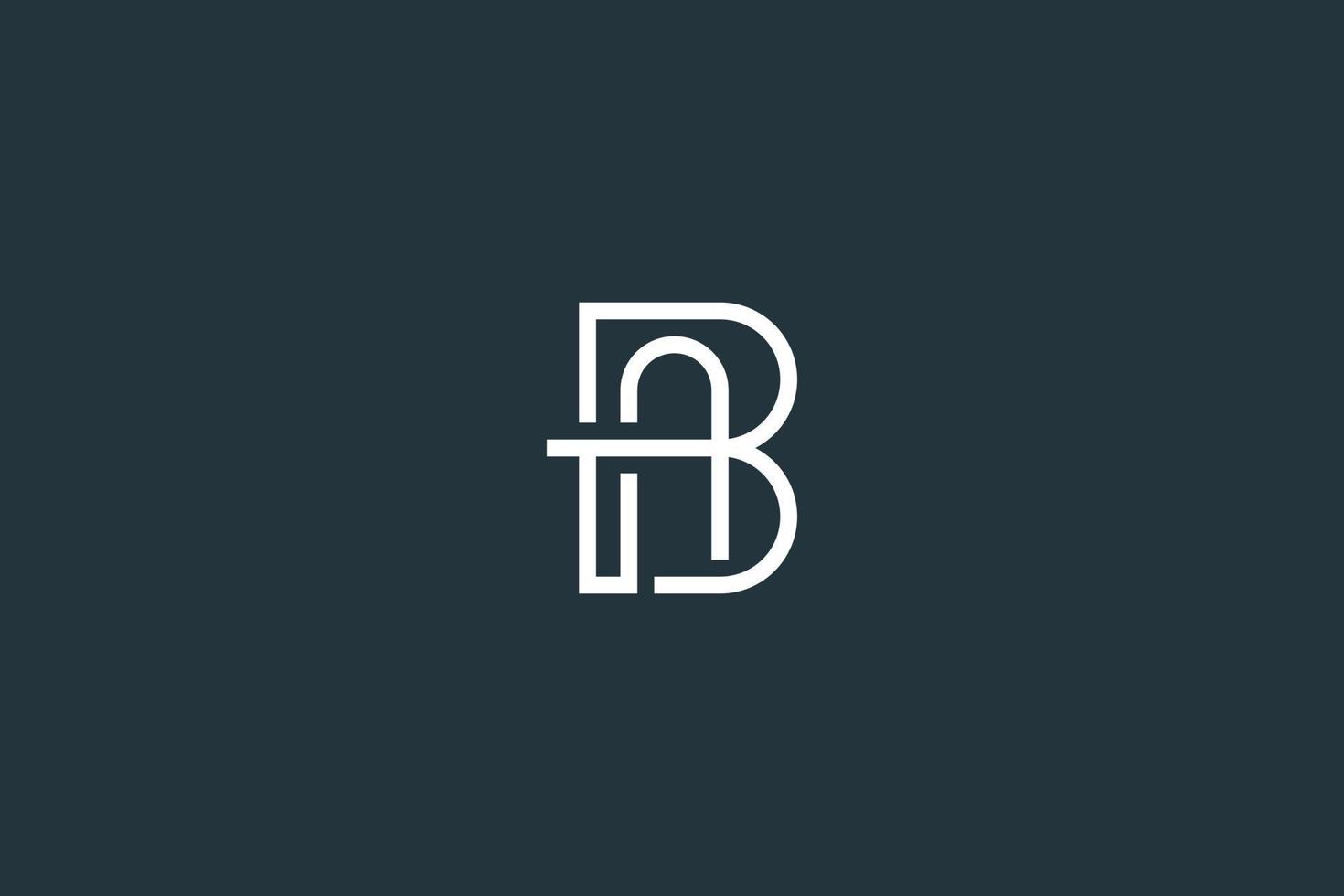 Minimal Letter AB or BA Logo Design Vector Template
