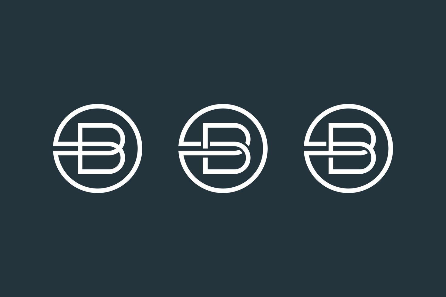 Simple Letter B Logo Icon Design Vector Template. Minimal Letter B in Circle Logo.