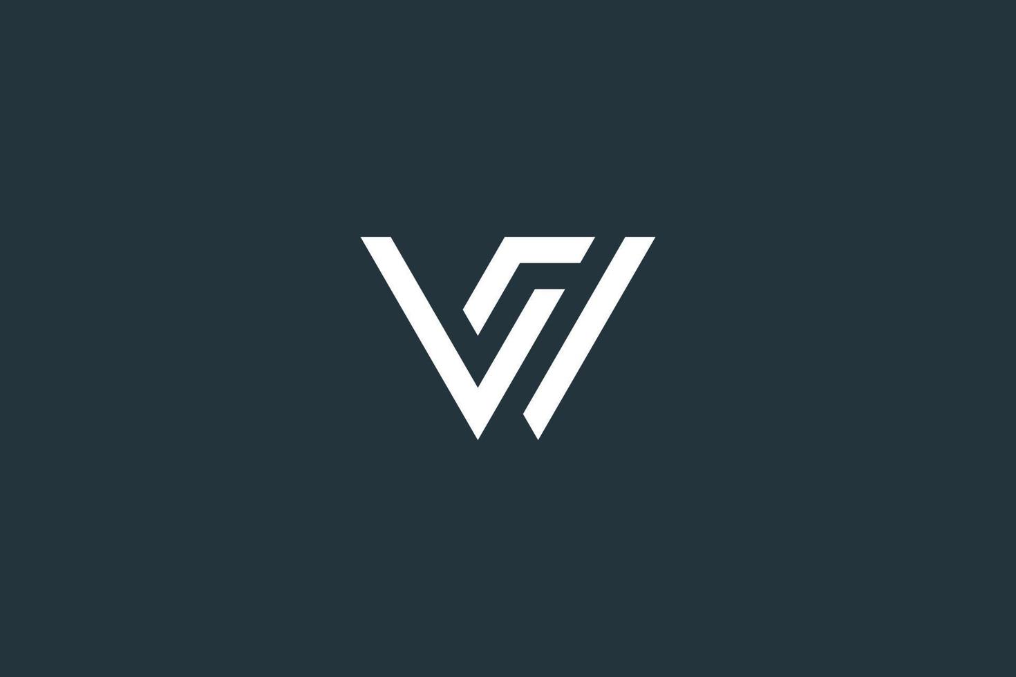 plantilla de vector de diseño de logotipo de letra mínima vm
