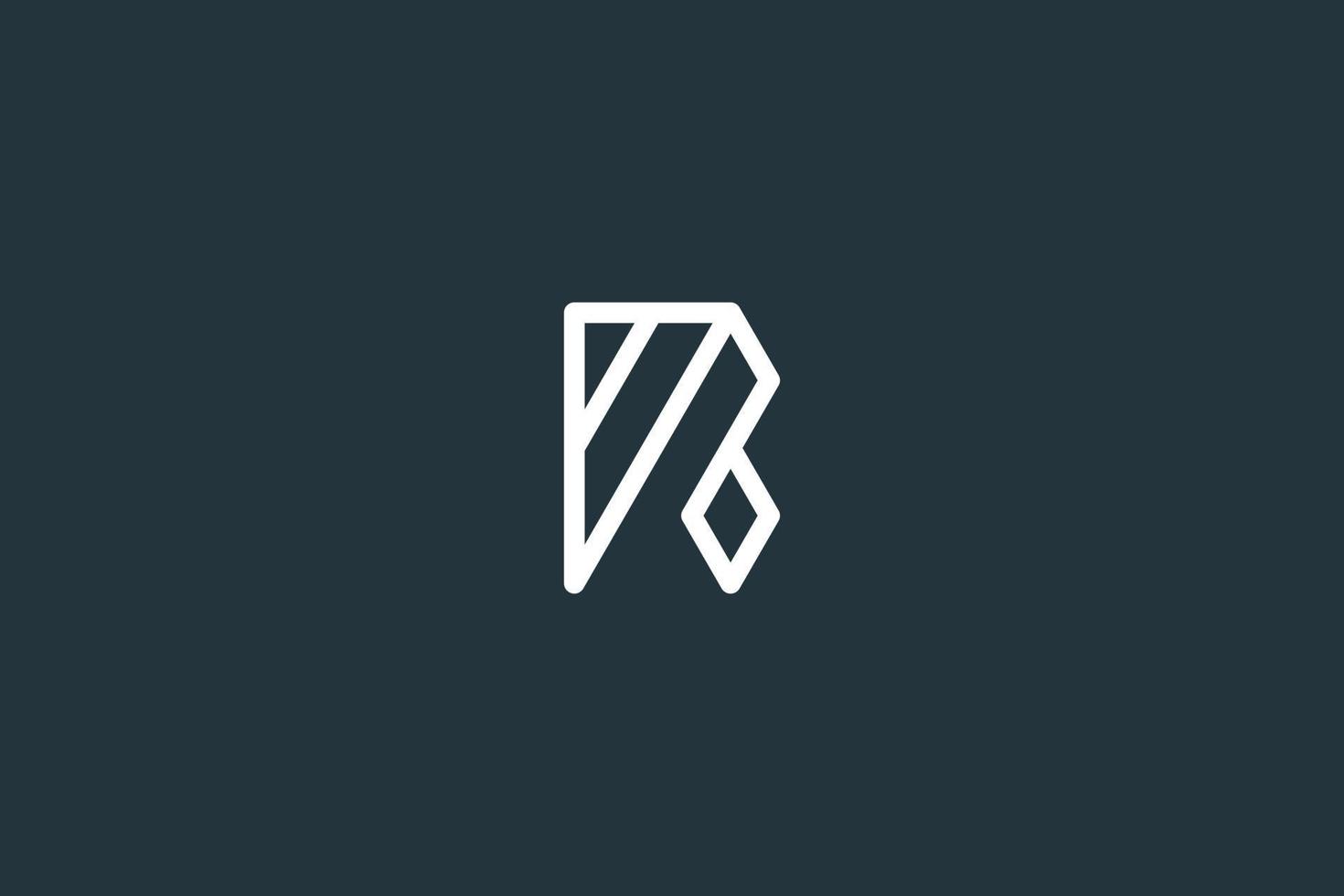 Minimal Letter R Logo Design Vector Template