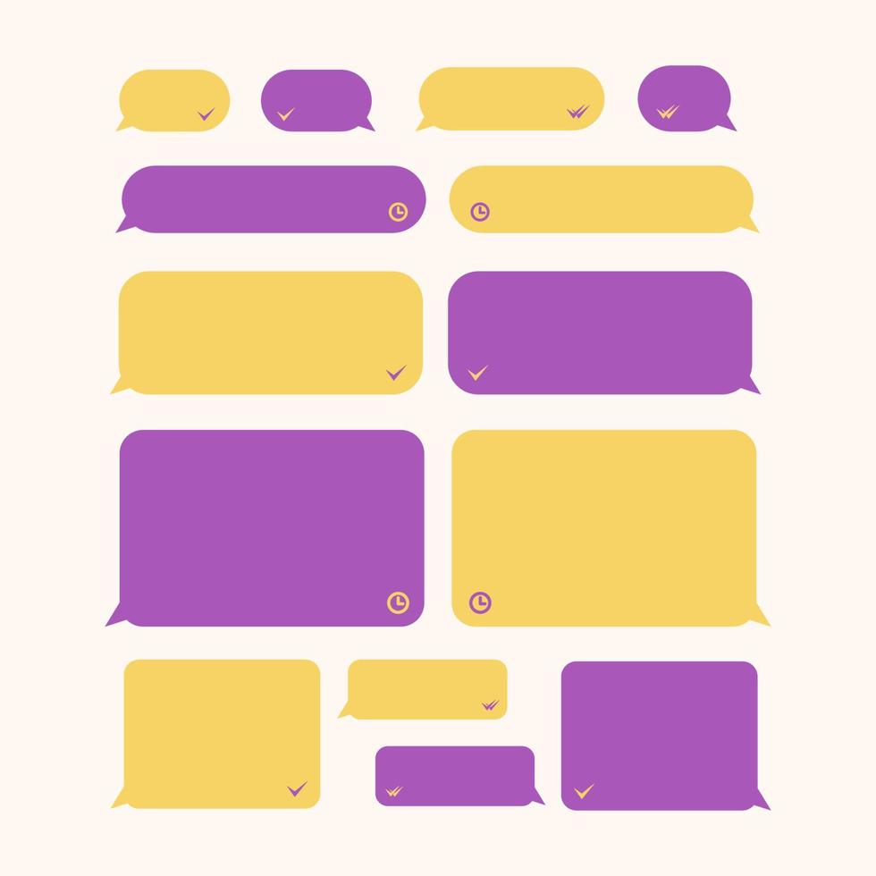 Simple Flat Mobile Chat Bubbles vector