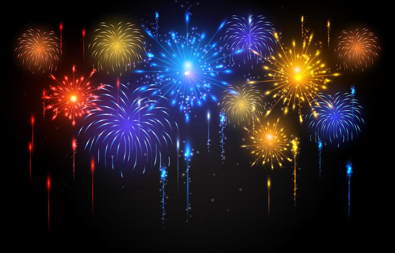 Dazzlinf Fireworks Background vector