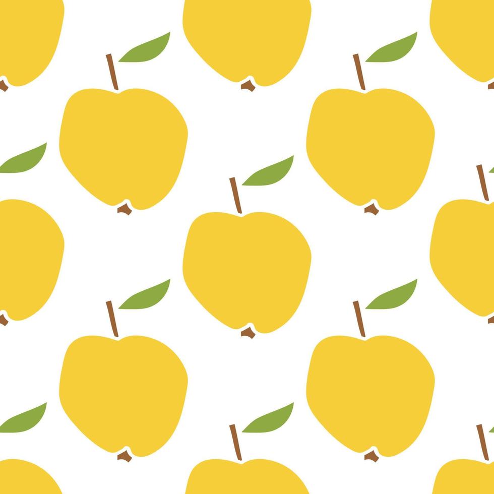Apple seamless pattern. Fruit background. vector