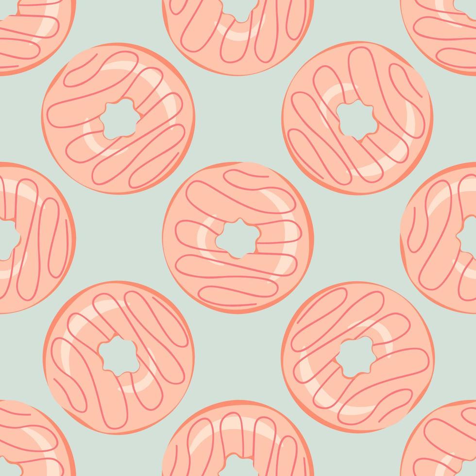 Seamless pattern with sweet donuts. vector