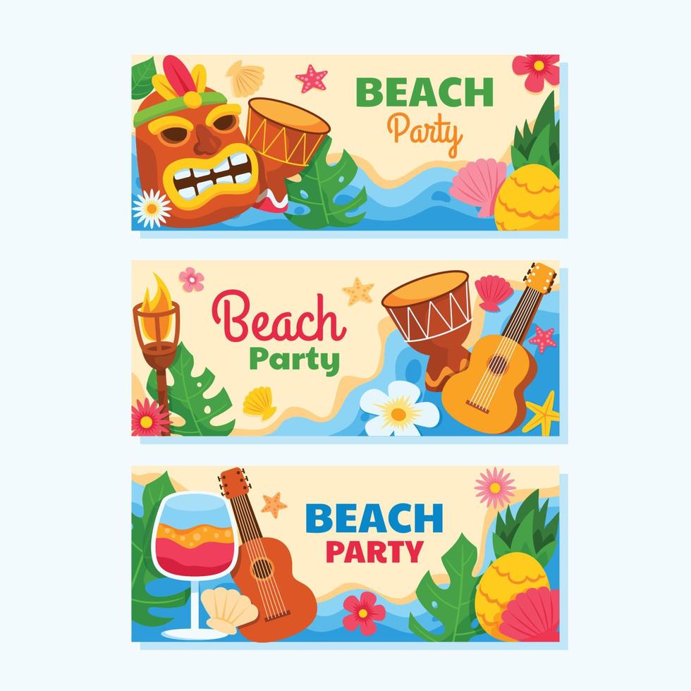 Cheerful Beach Party vector