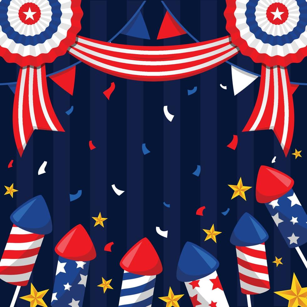 Greetings For 4th Of July Day vector