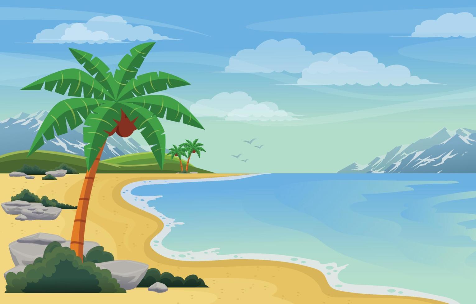Beautiful Beach Background vector