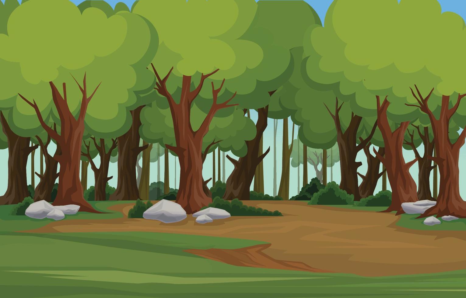 Beautiful Summer Forest Background vector