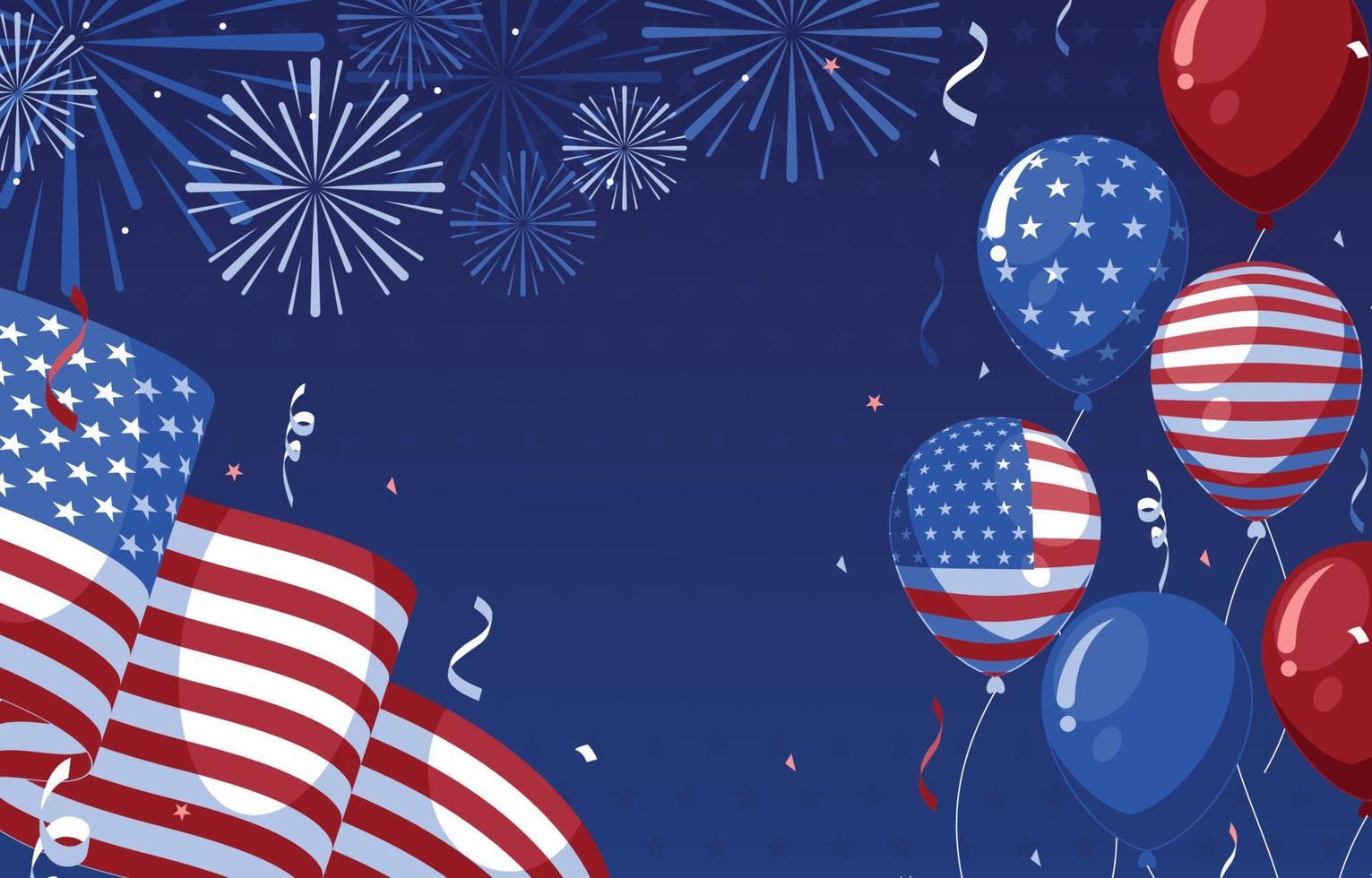 USA 4th of July Background vector