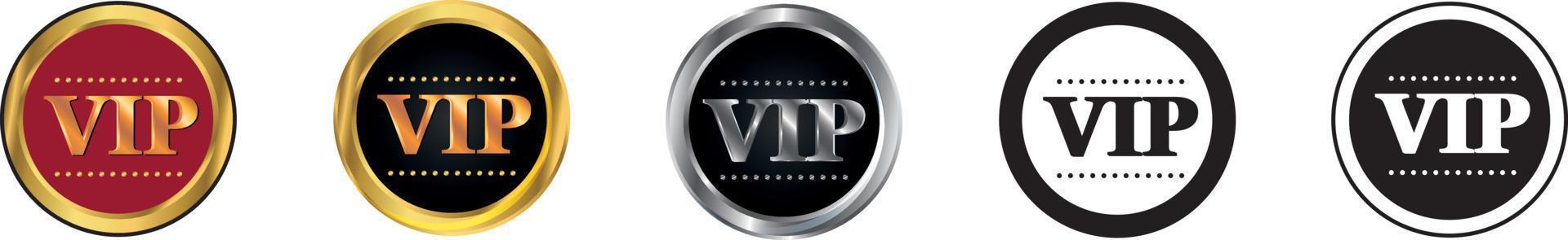 Round badge for VIP club members. vector