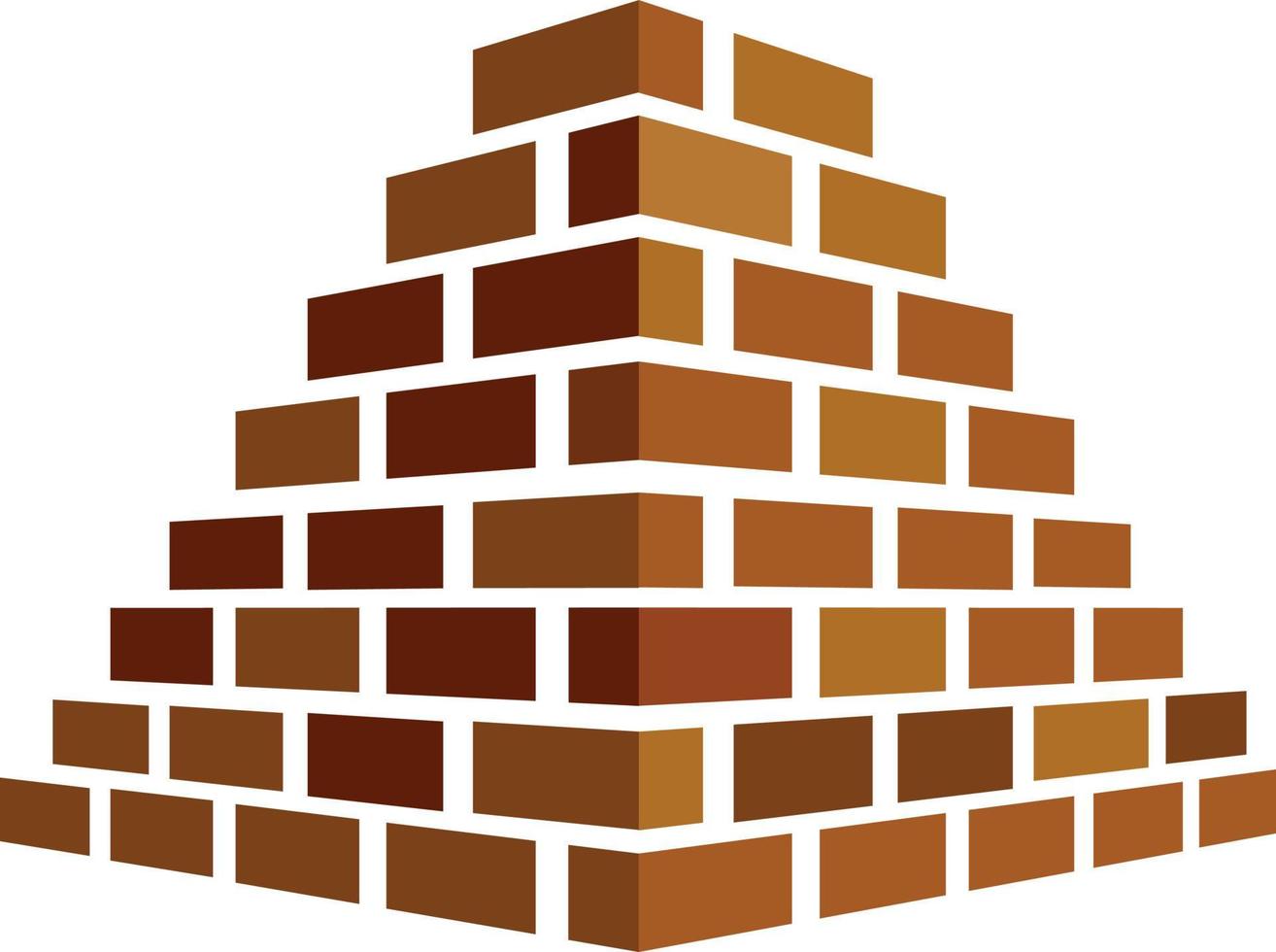 Illustration of bricks for construction on a white background. In flat style vector