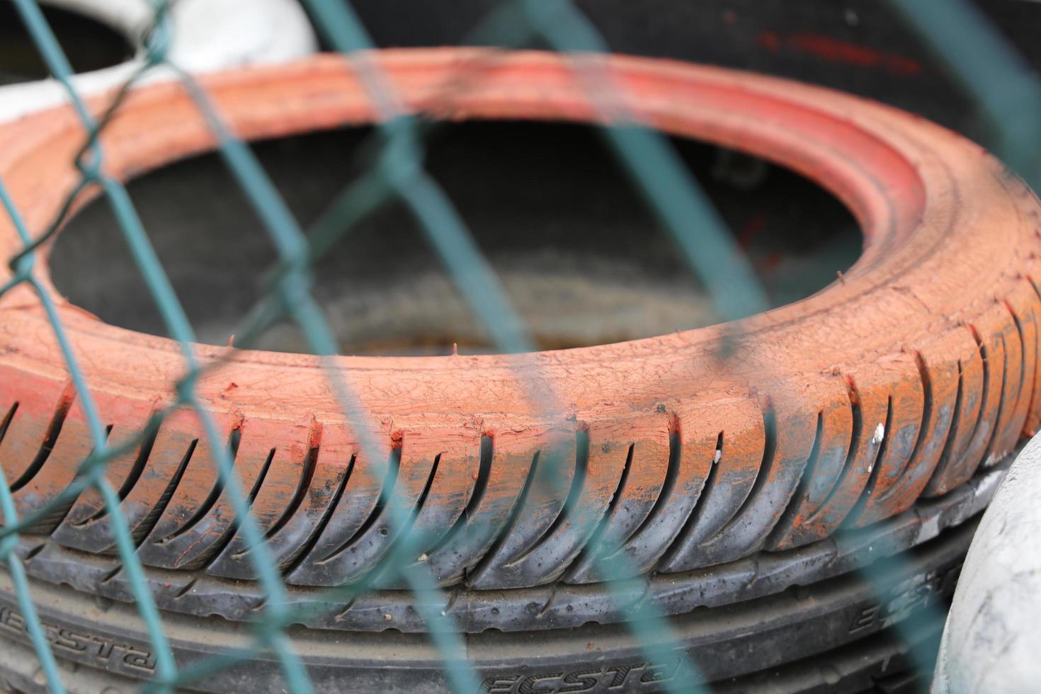 karting wire braids track area colorful tires fun adrenaline photo