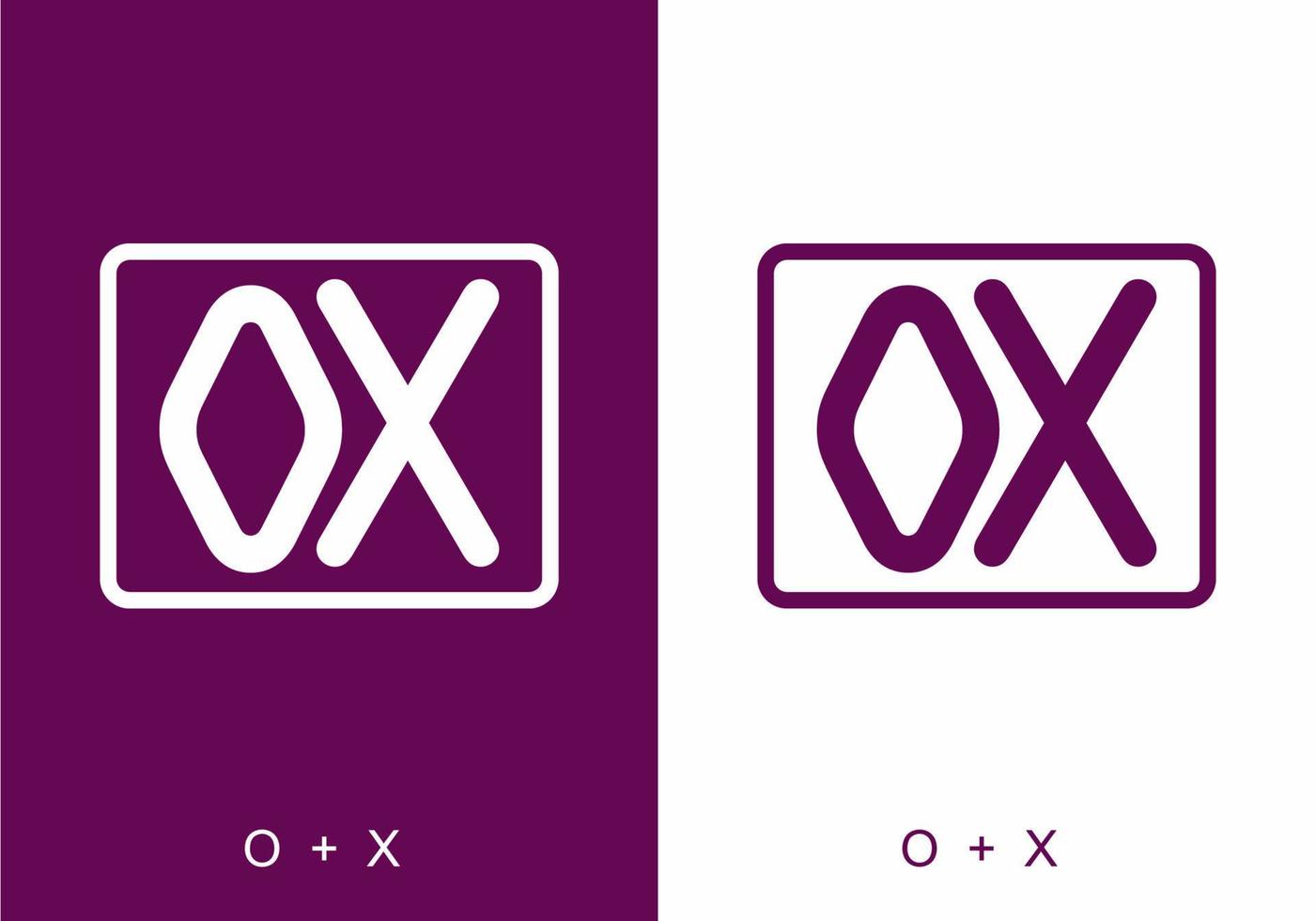 initial letter text of OX vector