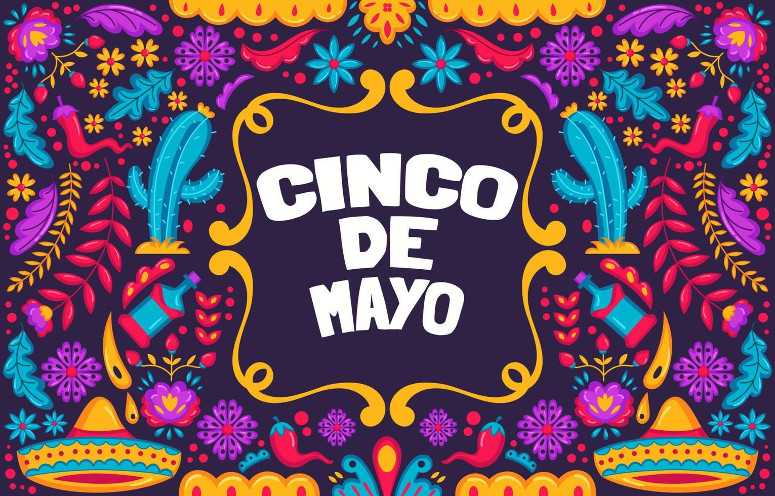 Cinco de Mayo Background Concept vector