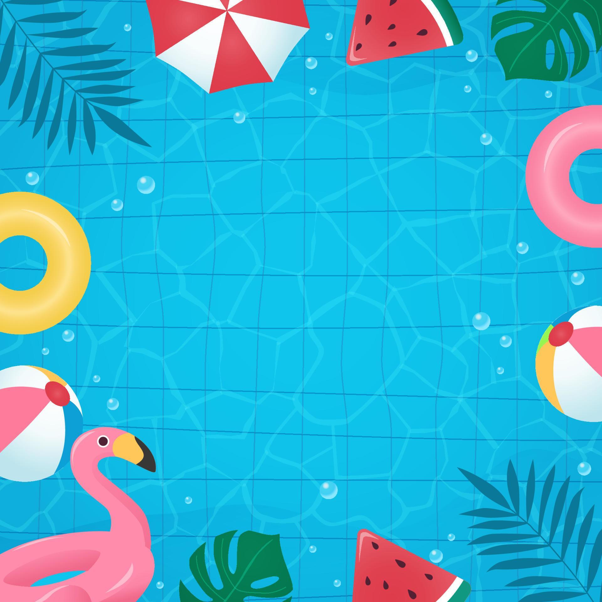 Pool Party Border Background 7403886 Vector Art at Vecteezy