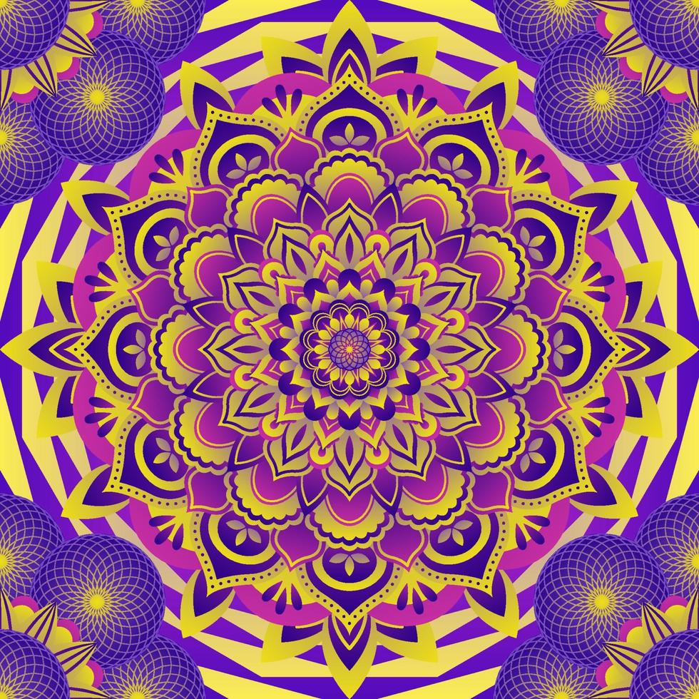 Abstract Kaleidoscope Mandala Background vector