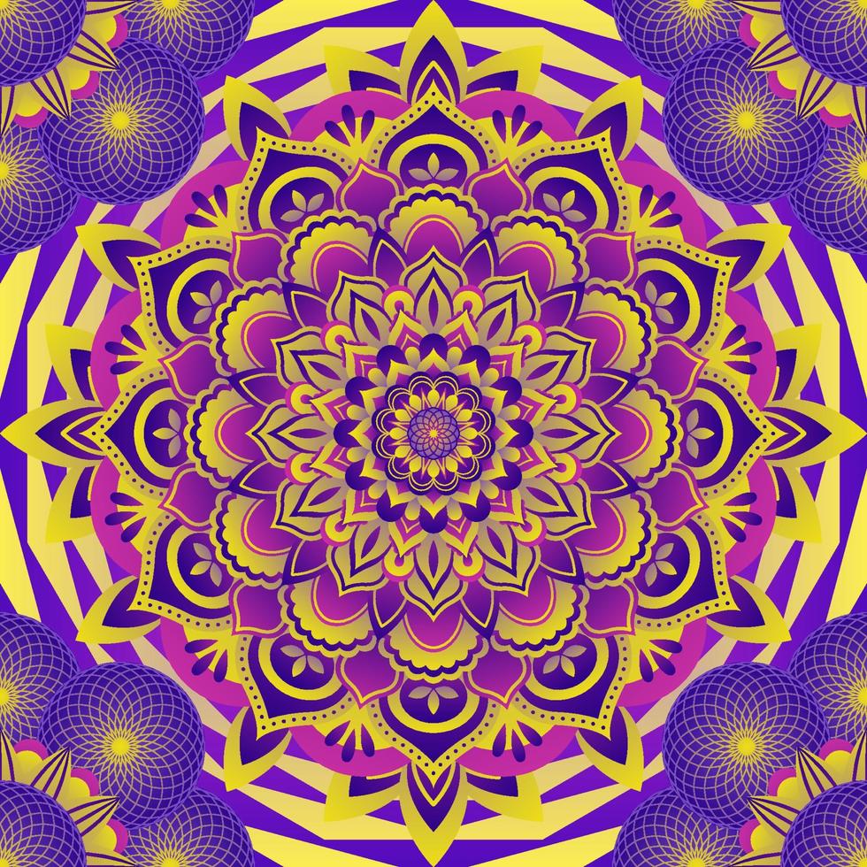 fondo de mandala de caleidoscopio abstracto vector