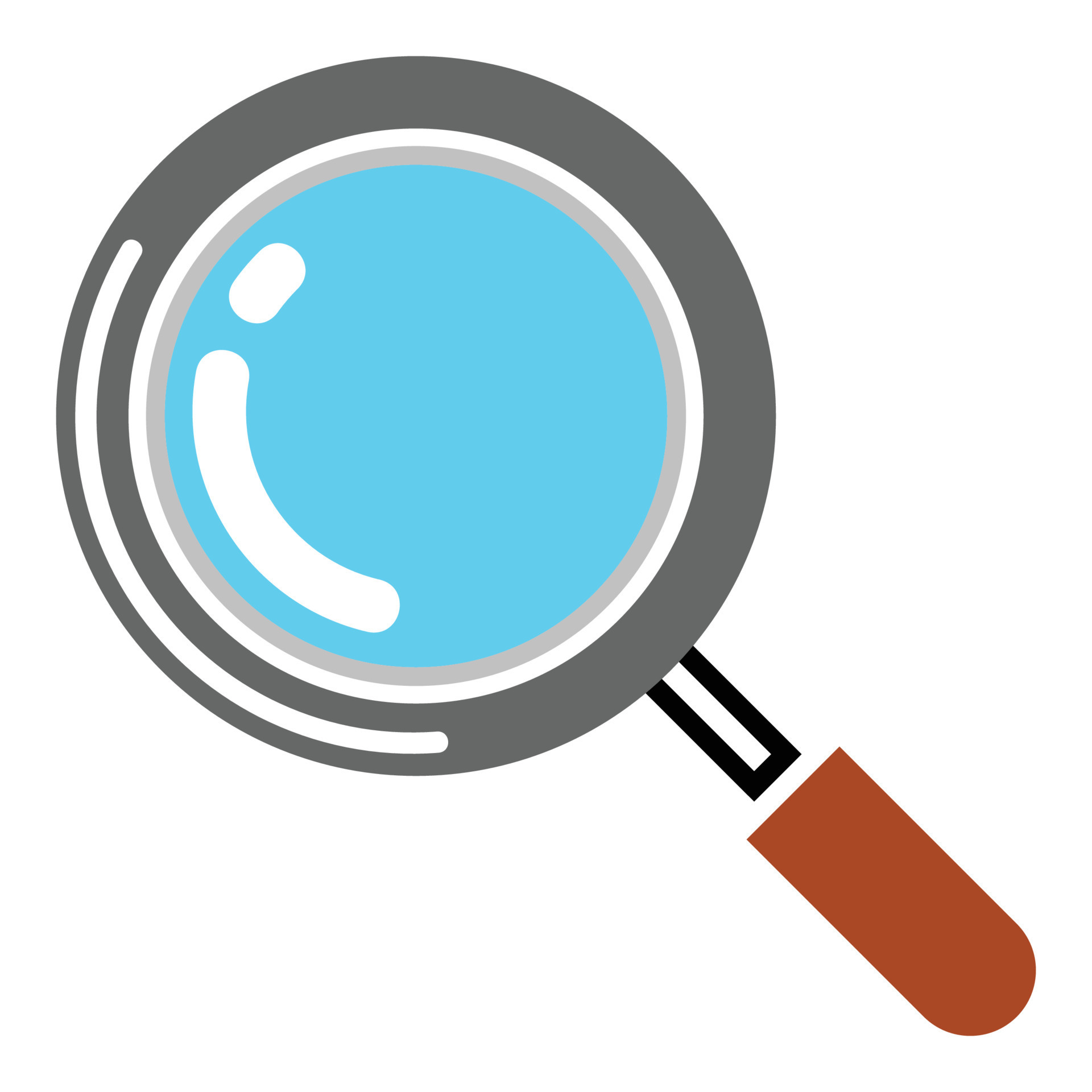 lens search icon - isolated search lens, magnifying lens