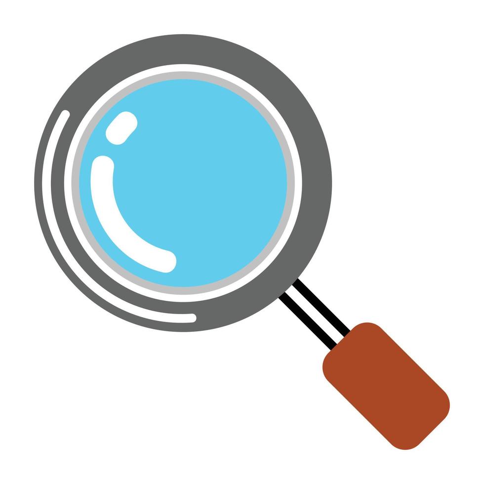 lens search icon - isolated search lens, magnifying lens illustration- Vector search magnifying glass on a white background.