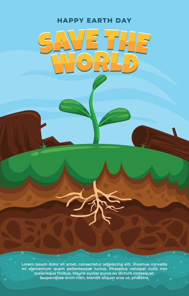 Earth Day Poster Movement vector