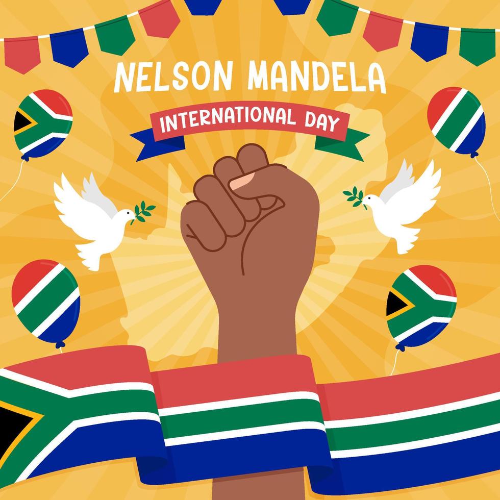 Nelson Mandela Day Illustration vector
