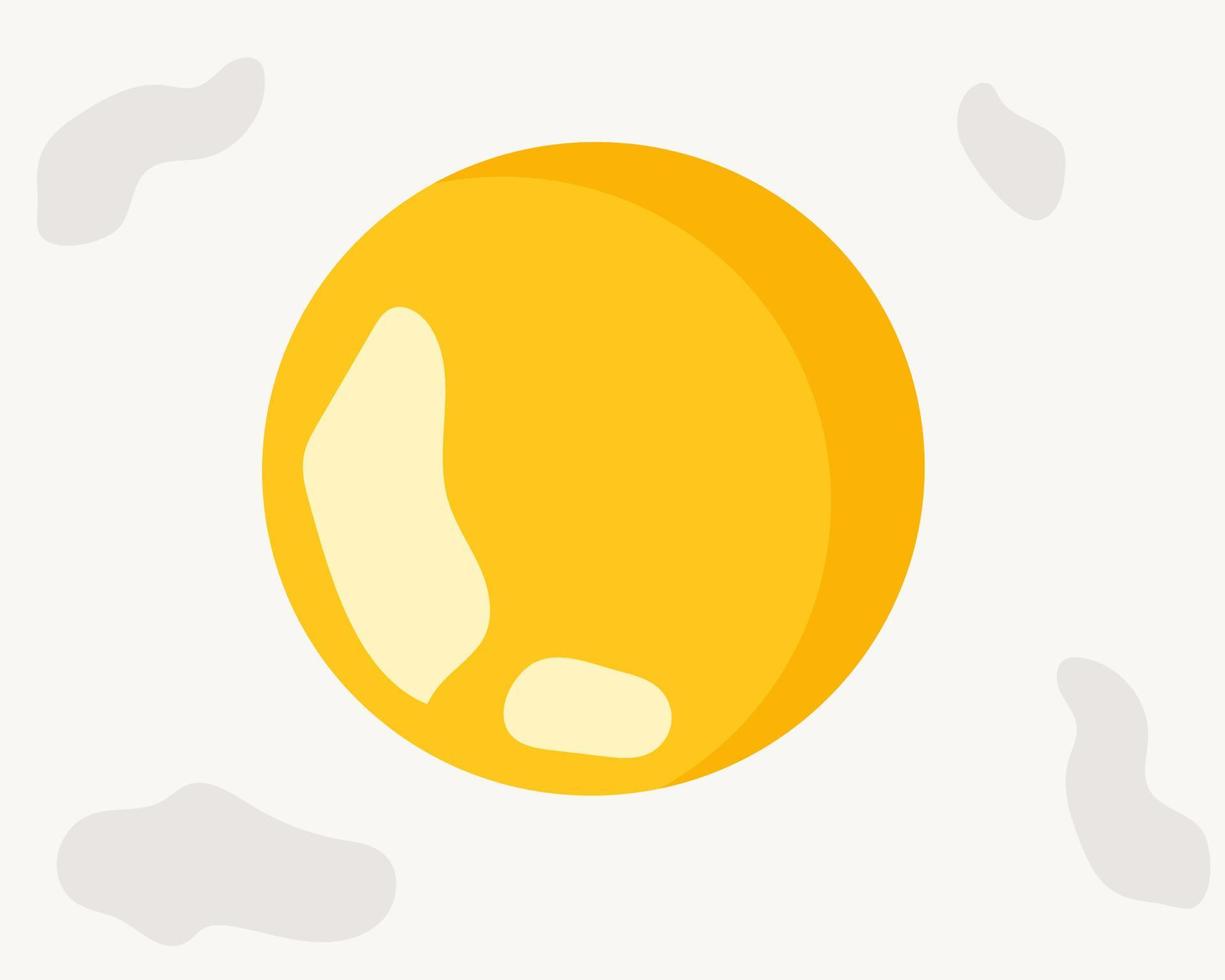 Top view and close up. fried egg with fresh yellow yolk. Cute cartoon vector for your design