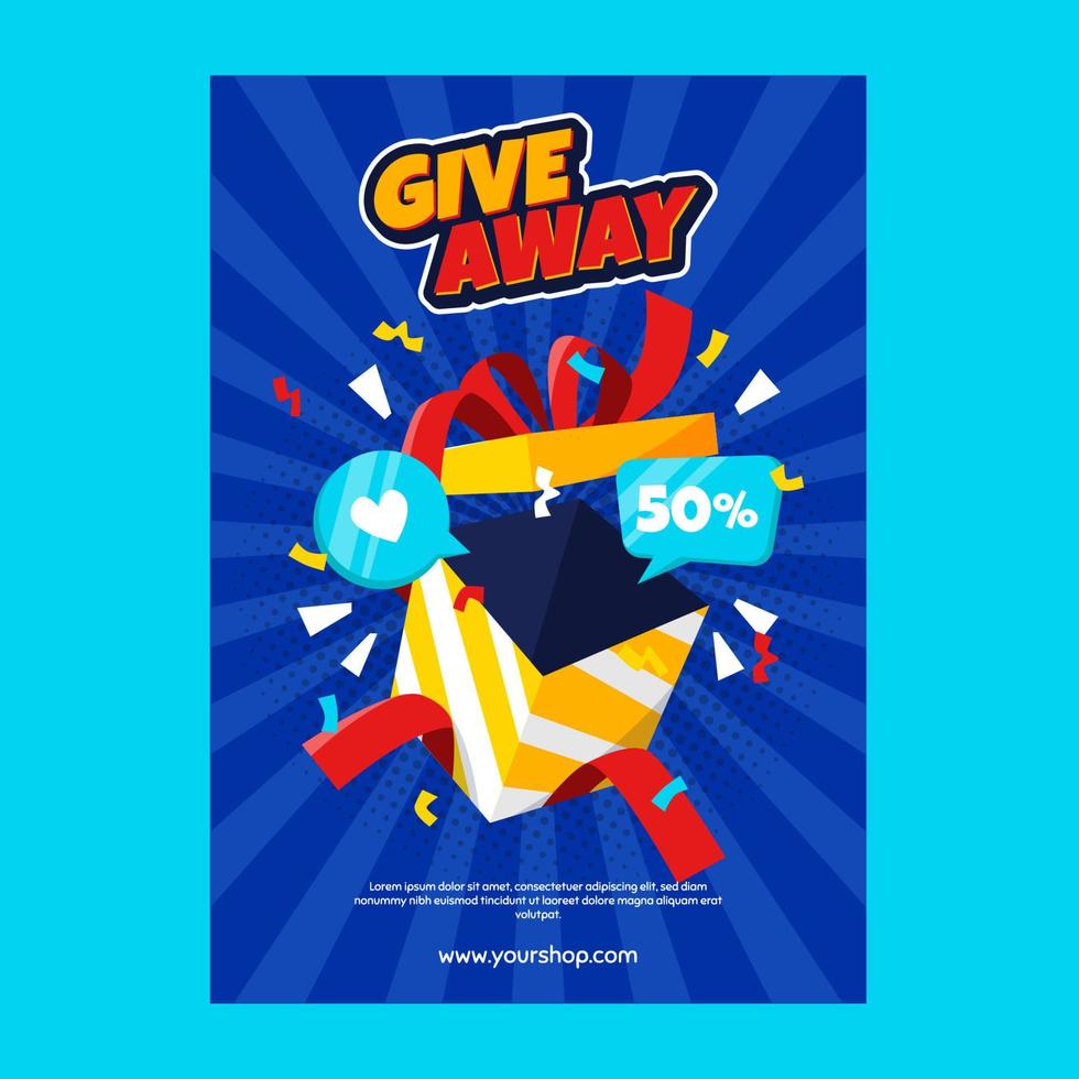 Give Away Poster vector