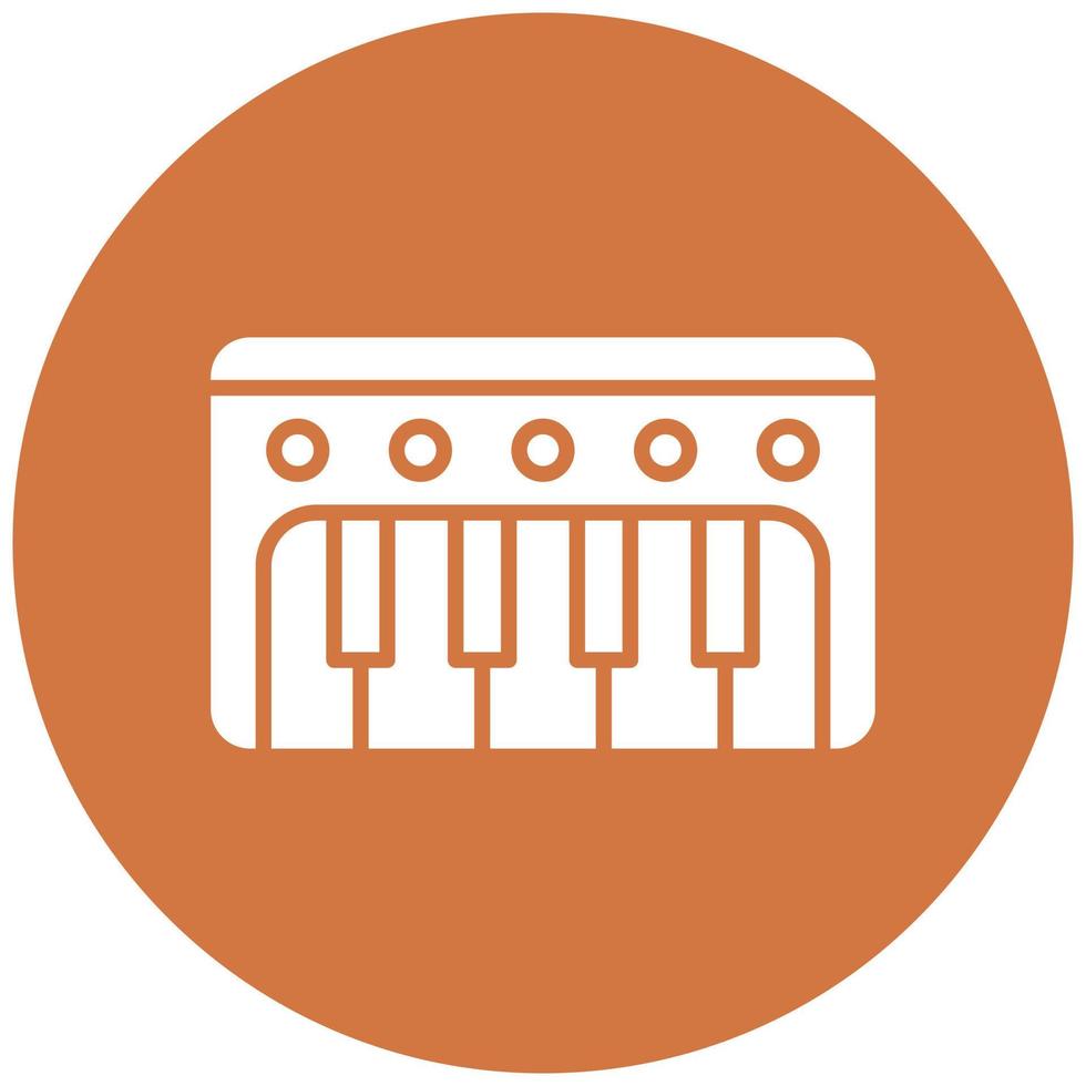 Piano keyboard Icon Style vector