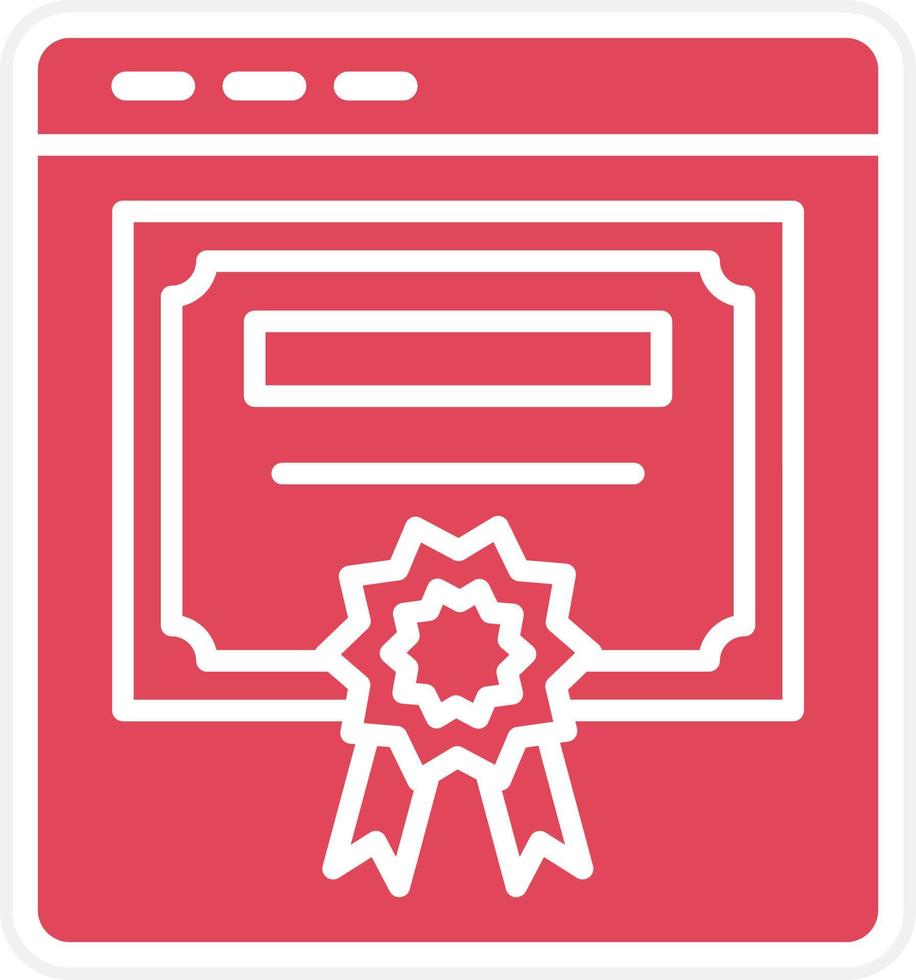 Online Certificate Icon Style vector