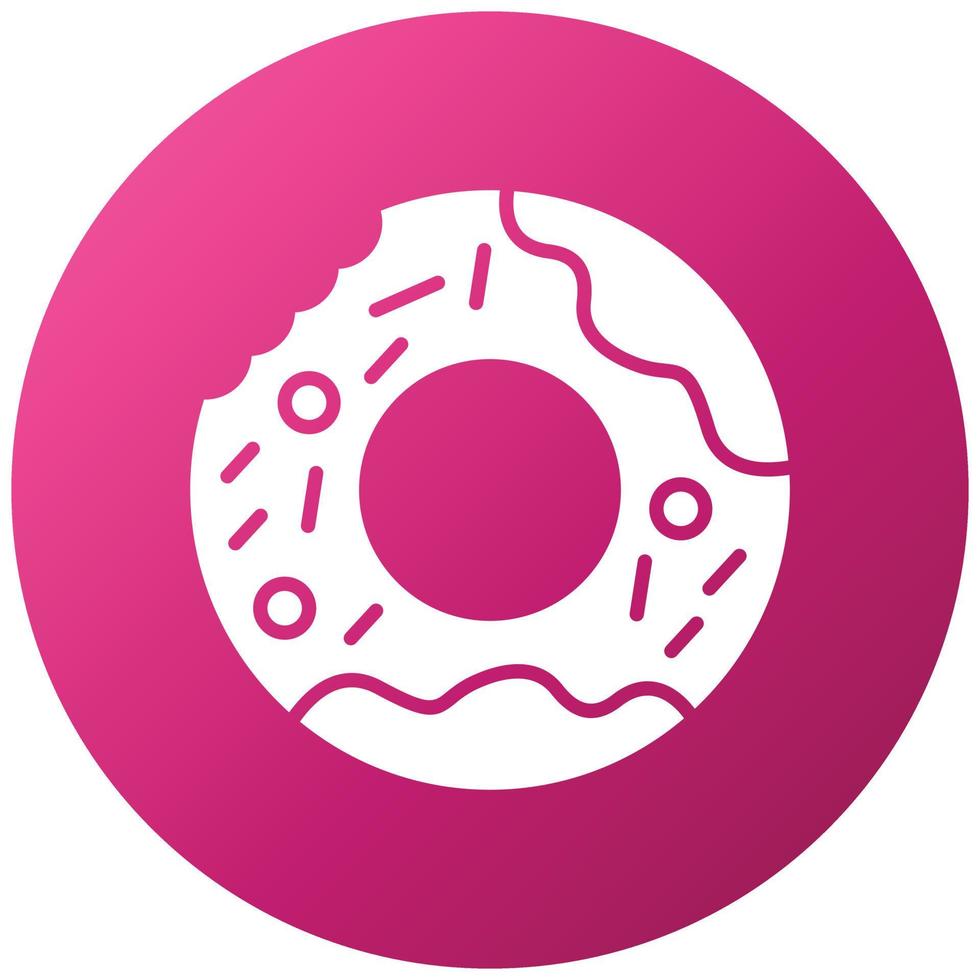 estilo de icono de donut vector