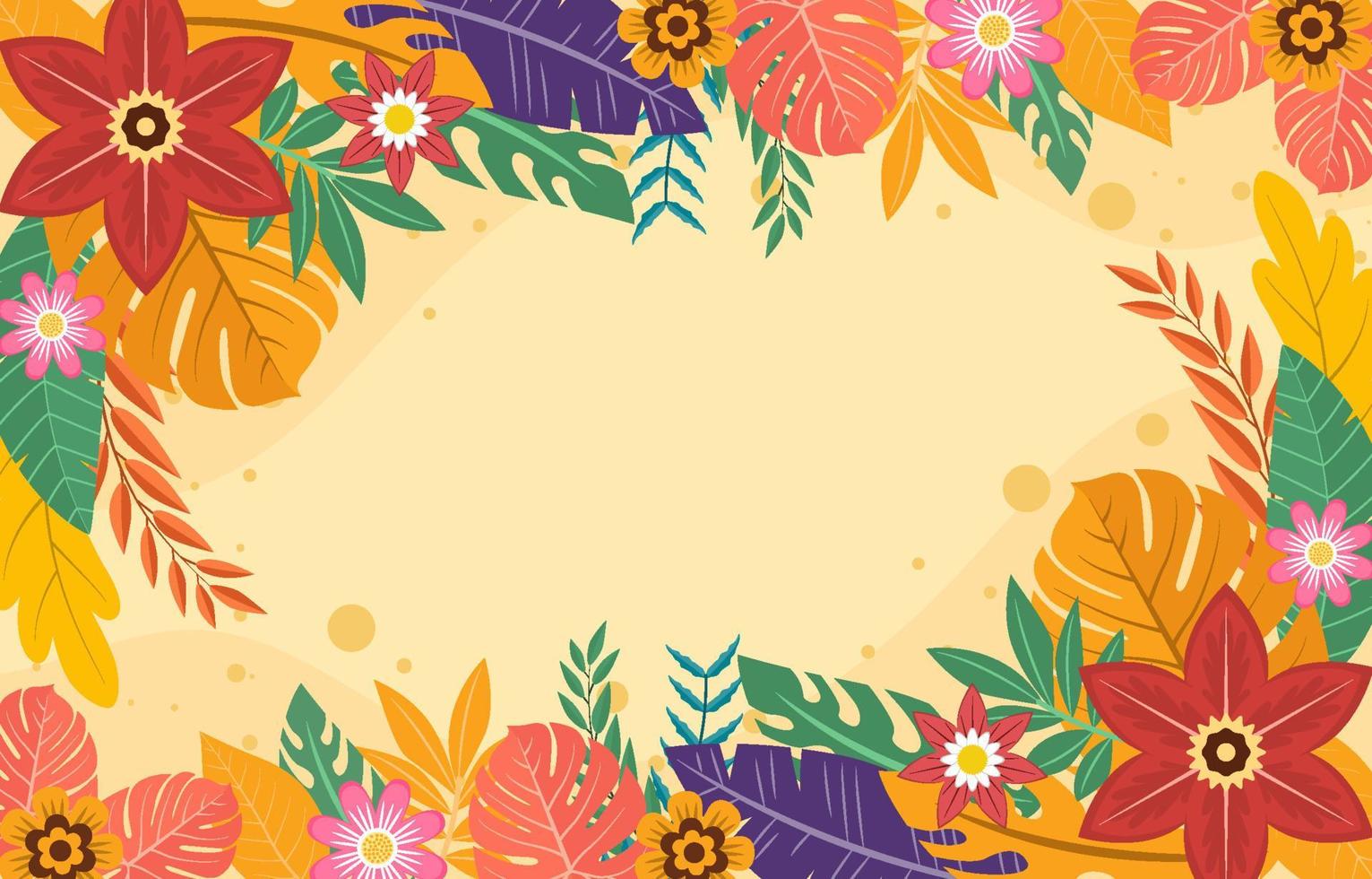 fondo floral de verano vector