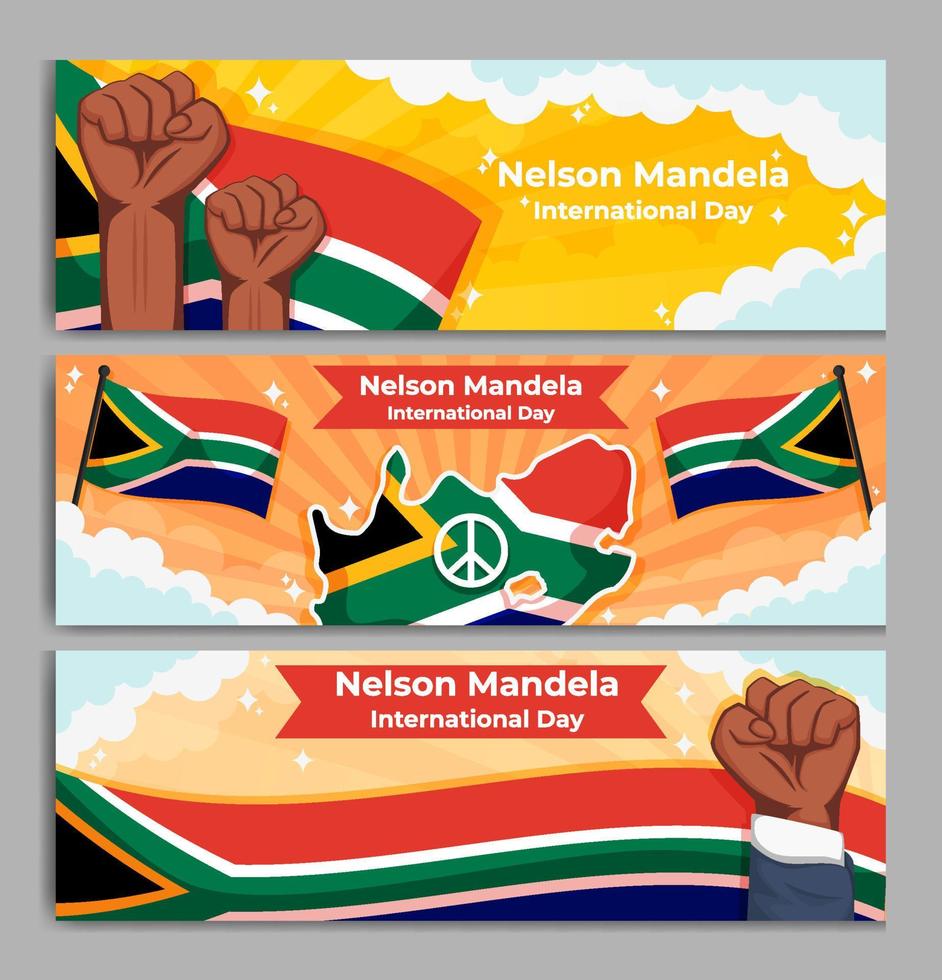 Nelson Mandela Banner vector