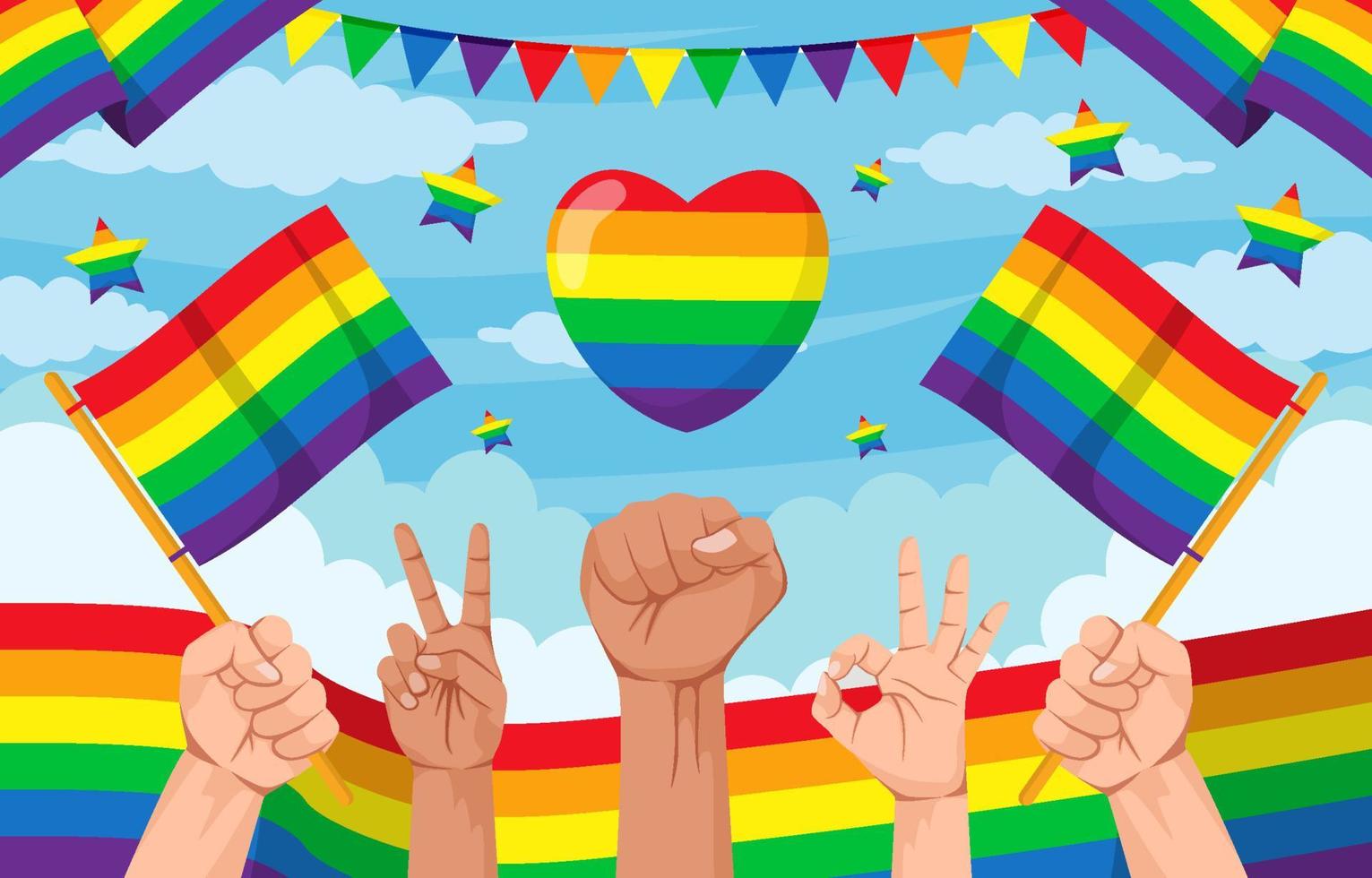 Pride Month Festivity Background vector