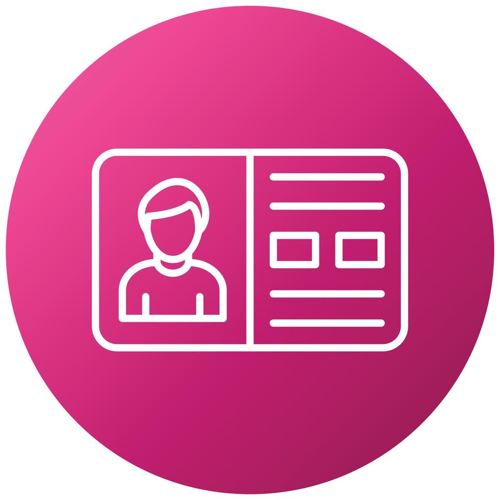 Identification Card Icon Style vector