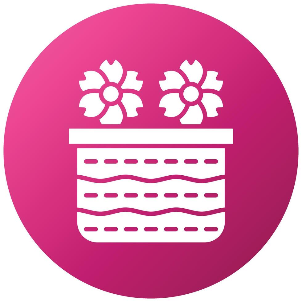 Flower Basket Icon Style vector