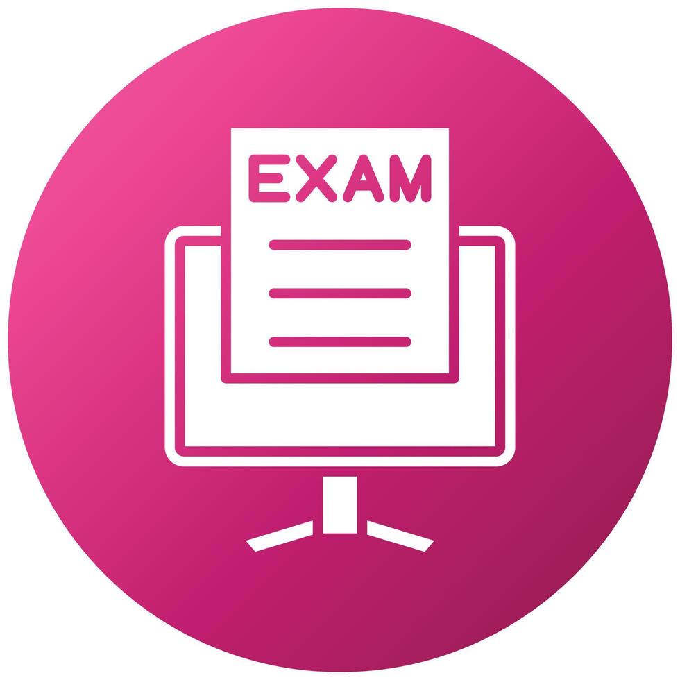 Online Exam Icon Style vector