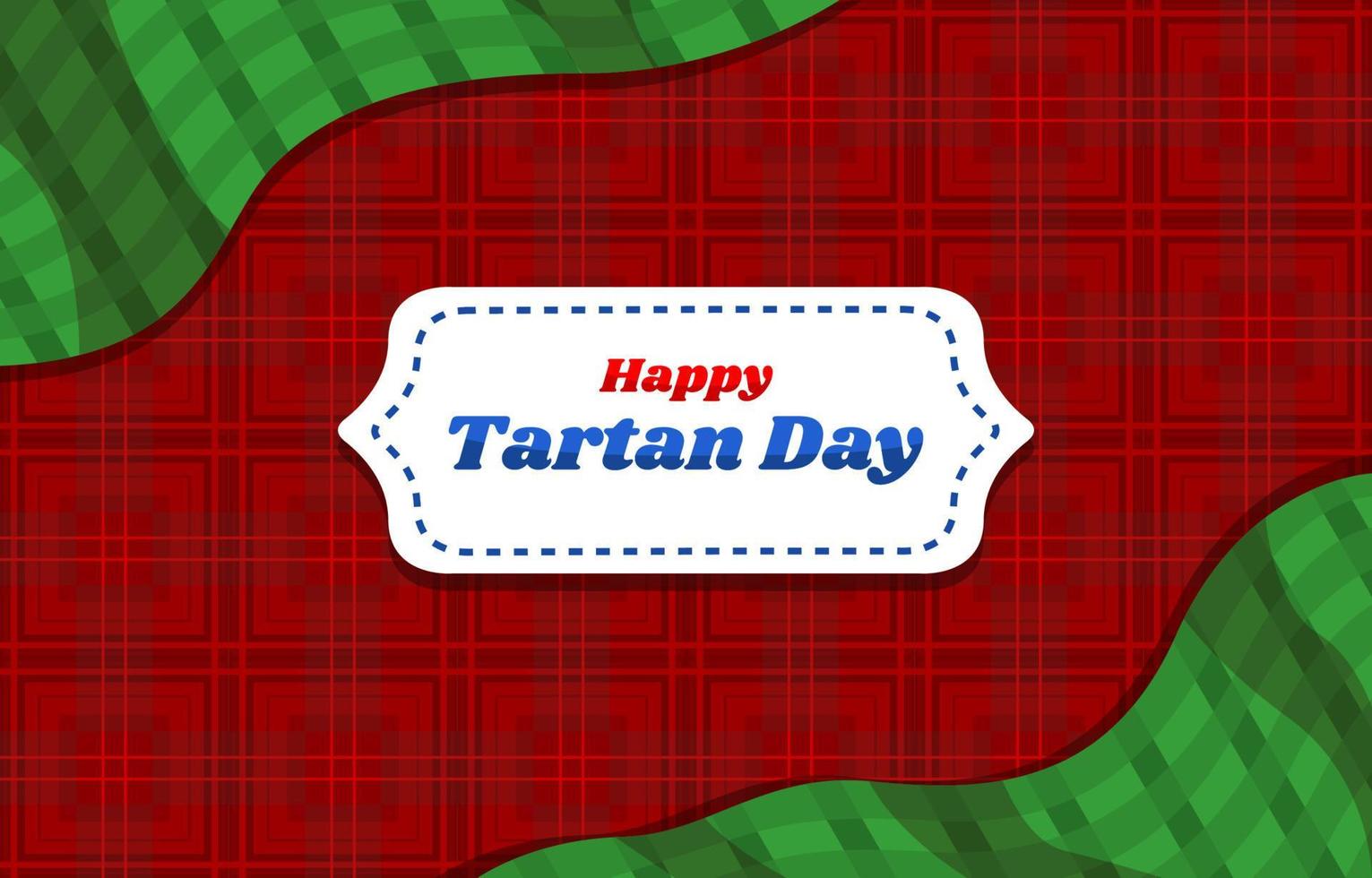 Tartan Day Background with American Flag vector