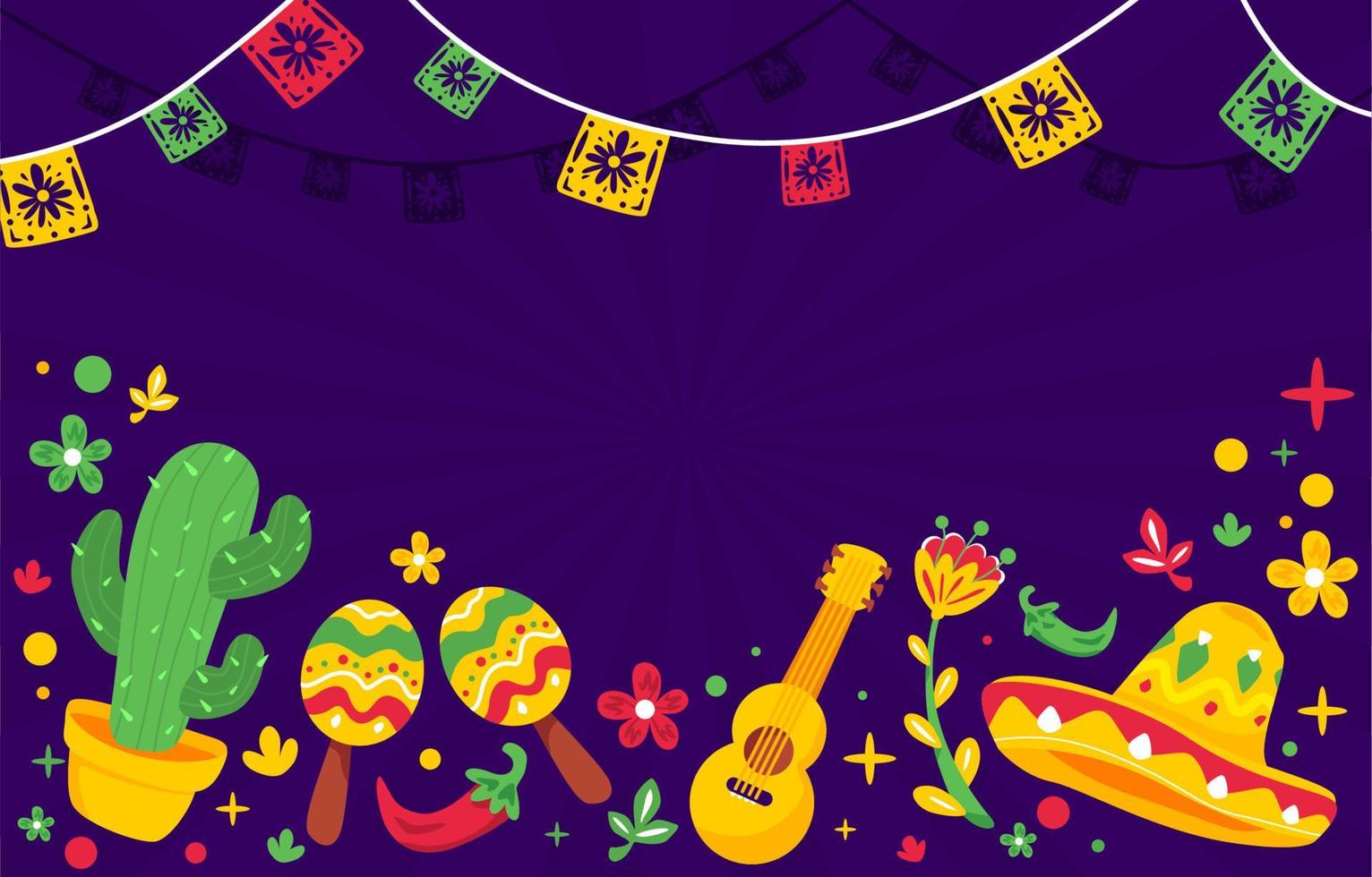 fondo de fiesta del cinco de mayo vector